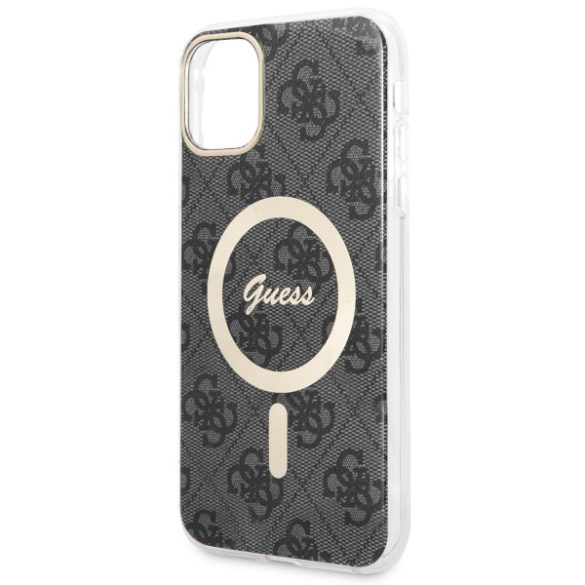 Guess GUHMN61H4STK iPhone 11 6.1" fekete keménytok 4G MagSafe