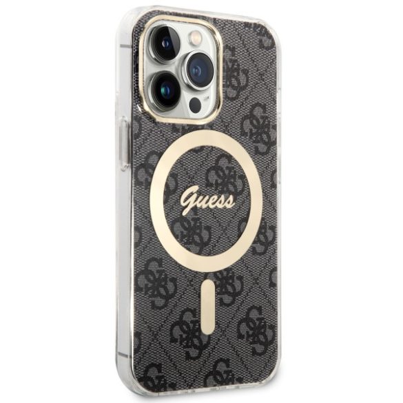 Guess GUHMP13LH4STK iPhone 13 Pro / 13 6.1" fekete keménytok 4G MagSafe