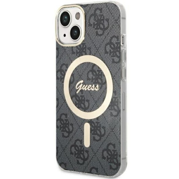 Guess GUHMP14SH4STK iPhone 14 / 15 / 13 6,1" fekete keménytok 4G MagSafe