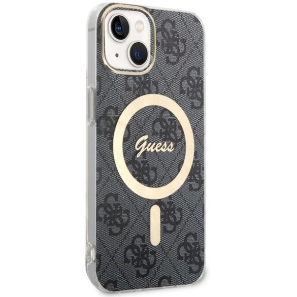 Guess GUHMP14SH4STK iPhone 14 / 15 / 13 6,1" fekete keménytok 4G MagSafe