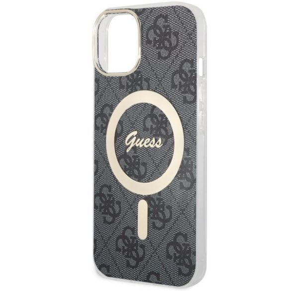 Guess GUHMP14SH4STK iPhone 14 / 15 / 13 6,1" fekete keménytok 4G MagSafe