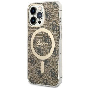 Guess GUHMP13LH4STW iPhone 13 Pro / 13 6.1" barna keménytok  4G MagSafe