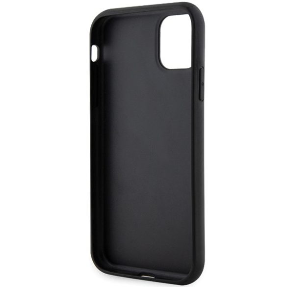 Karl Lagerfeld KLHCN61SANKCPK iPhone 11 / Xr 6.1" keménytok fekete Saffiano Karl & Choupette