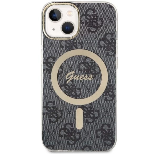 Guess GUHMP14MH4STK iPhone 14 Plus / 15 Plus 6.7" fekete keménytok 4G MagSafe