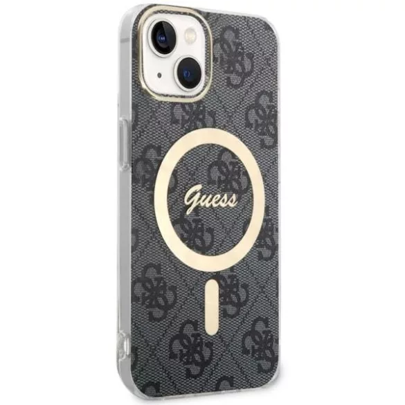 Guess GUHMP14MH4STK iPhone 14 Plus 6.7" fekete keménytok 4G MagSafe