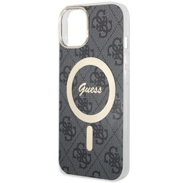 Guess GUHMP14MH4STK iPhone 14 Plus / 15 Plus 6.7" fekete keménytok 4G MagSafe