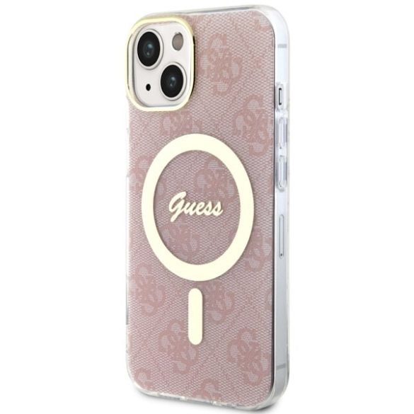 Guess GUHMP14MH4STP iPhone 14 Plus / 15 Plus 6.7" rózsaszín keménytok 4G MagSafe