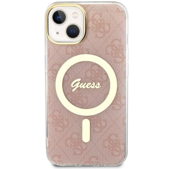 Guess GUHMP14MH4STP iPhone 14 Plus / 15 Plus 6.7" rózsaszín keménytok 4G MagSafe