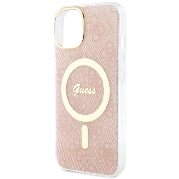 Guess GUHMP14MH4STP iPhone 14 Plus / 15 Plus 6.7" rózsaszín keménytok 4G MagSafe