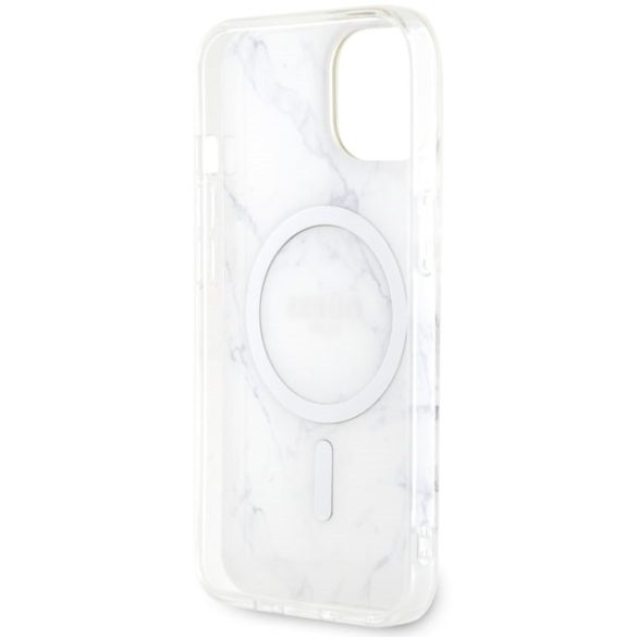 Guess GUHMP14SPCUMAH iPhone 14 / 15 / 13 6.1" fehér keménytok márvány MagSafe márvány