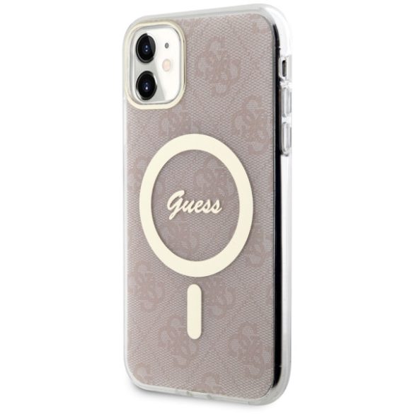 Guess GUHMN61H4STP iPhone 11 6,1" rózsaszín keménytok 4G MagSafe