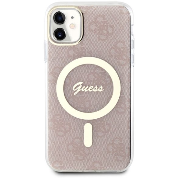 Guess GUHMN61H4STP iPhone 11 6,1" rózsaszín keménytok 4G MagSafe