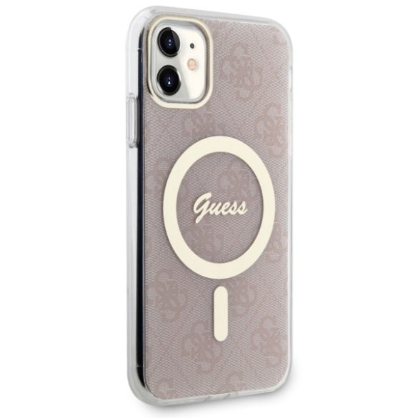 Guess GUHMN61H4STP iPhone 11 6,1" rózsaszín keménytok 4G MagSafe