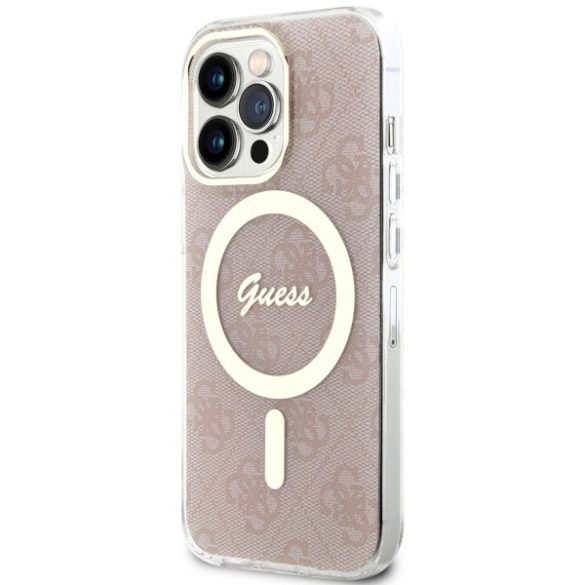 Guess GUHMP13LH4STP iPhone 13 Pro / 13 6.1" rózsaszínn keménytok 4G MagSafe