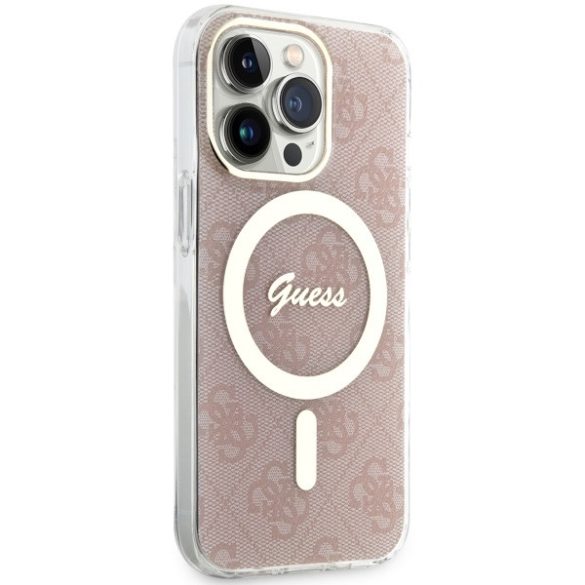 Guess GUHMP13LH4STP iPhone 13 Pro / 13 6.1" rózsaszínn keménytok 4G MagSafe