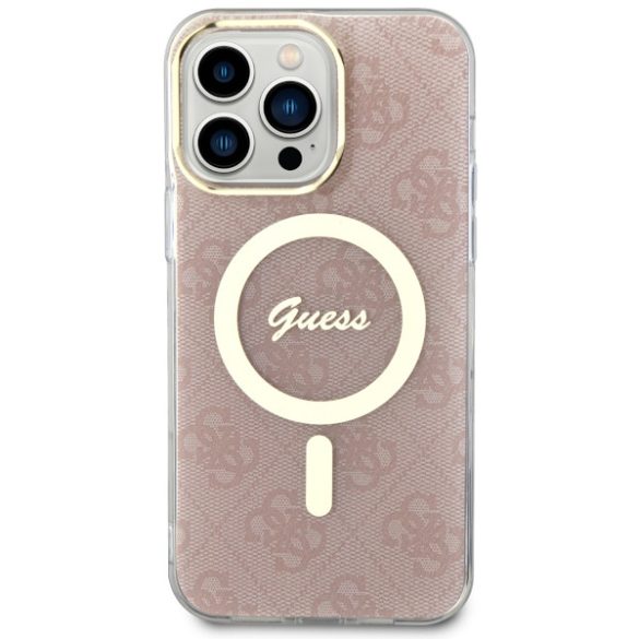 Guess GUHMP13XH4STP iPhone 13 Pro Max 6.7" rózsaszín keménytok 4G MagSafe