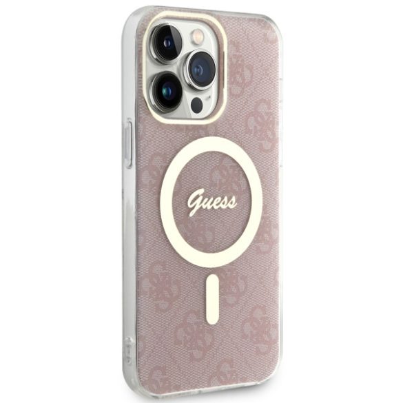 Guess GUHMP13XH4STP iPhone 13 Pro Max 6.7" rózsaszín keménytok 4G MagSafe