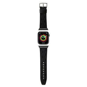 Karl Lagerfeld óraszíj KLAWLSAKLHPK Apple Watch 42/44/45/45/49mm karc/fekete szíj Saffiano monogram tok