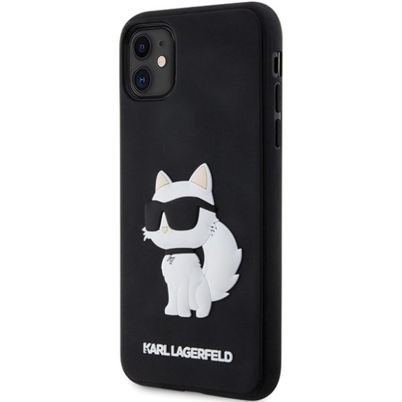 Karl Lagerfeld KLHCN613DRKHNK iPhone 11 / Xr 6.1" fekete keménytok gumi Choupette 3D