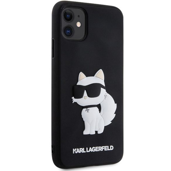 Karl Lagerfeld KLHCN613DRKHNK iPhone 11 / Xr 6.1" fekete keménytok gumi Choupette 3D