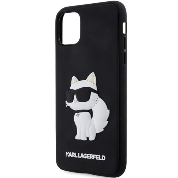 Karl Lagerfeld KLHCN613DRKHNK iPhone 11 / Xr 6.1" fekete keménytok gumi Choupette 3D