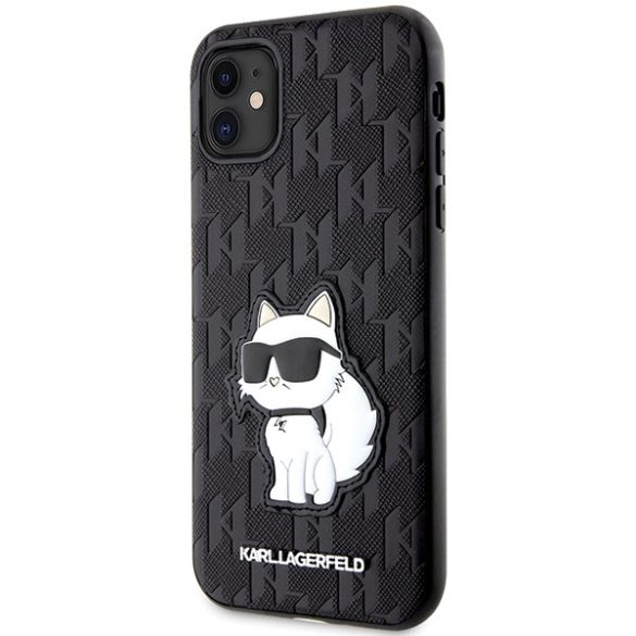 Karl Lagerfeld KLHCN61SAKHPCK iPhone 11 / Xr 6.1" fekete Saffiano Monogram Choupette tok