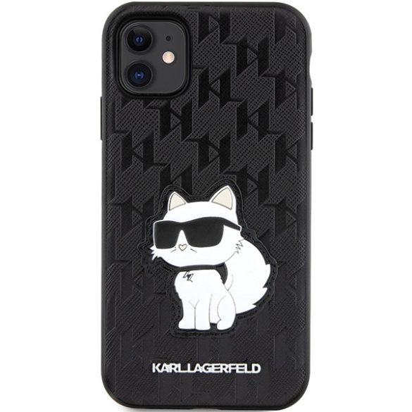 Karl Lagerfeld KLHCN61SAKHPCK iPhone 11 / Xr 6.1" fekete Saffiano Monogram Choupette tok