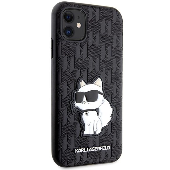 Karl Lagerfeld KLHCN61SAKHPCK iPhone 11 / Xr 6.1" fekete Saffiano Monogram Choupette tok