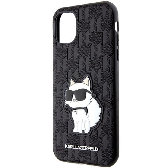 Karl Lagerfeld KLHCN61SAKHPCK iPhone 11 / Xr 6.1" fekete Saffiano Monogram Choupette tok