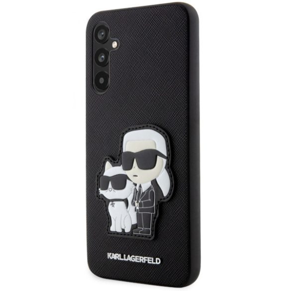 Karl Lagerfeld KLHCA54SANKCPK A54 5G A546 keménytok fekete Saffiano Karl & Choupette