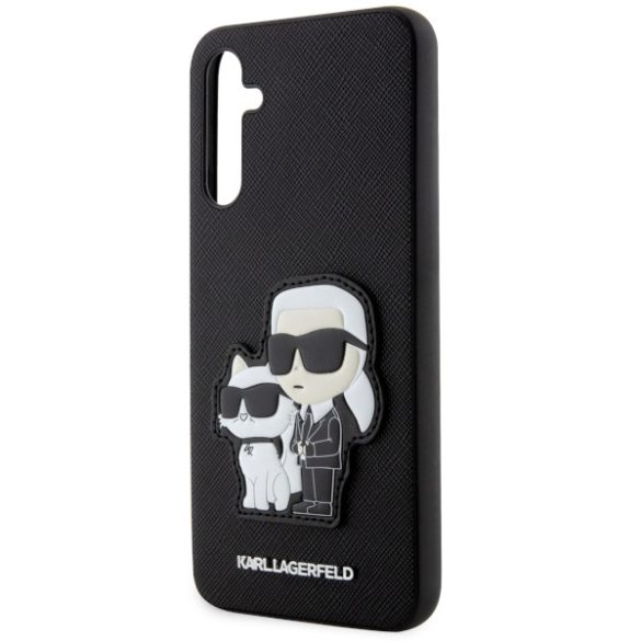 Karl Lagerfeld KLHCA54SANKCPK A54 5G A546 keménytok fekete Saffiano Karl & Choupette