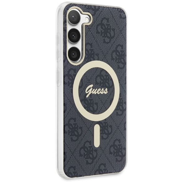 Guess GUHMS23SH4STK Samsung Galaxy S23 S911 fekete keménytok 4G MagSafe