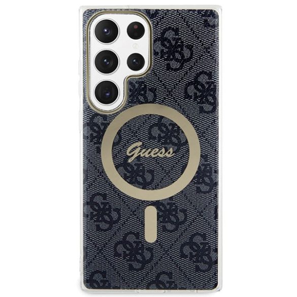 Guess GUHMS23LH4STK Samsung Galaxy S23 UltraS918 fekete keménytok 4G MagSafe