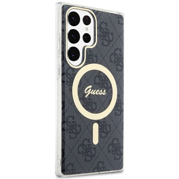 Guess GUHMS23LH4STK Samsung Galaxy S23 UltraS918 fekete keménytok 4G MagSafe