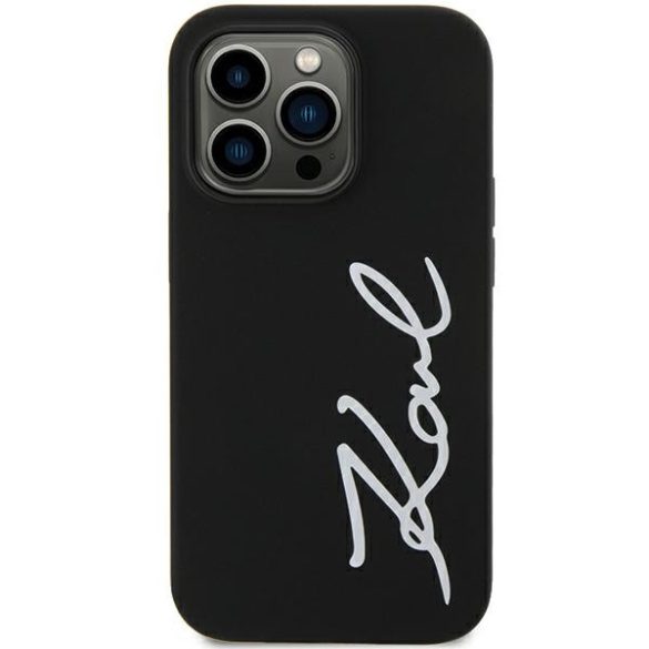 Karl Lagerfeld KLHCN61SKSSVGK iPhone 11 / Xr 6.1" fekete keménytok szilikon aláírással