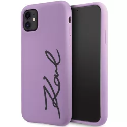   Karl Lagerfeld KLHCN61SKSVGU iPhone 11  6.1" lila keménytok szilikon aláírással
