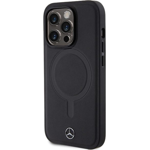 Mercedes MEHMP14L23RCMK iPhone 14 Pro 6.1" fekete keménytok Sima bőr MagSafe