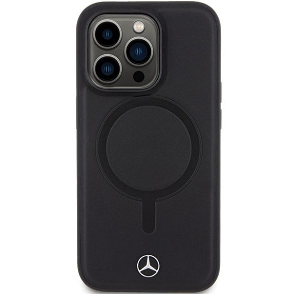 Mercedes MEHMP14L23RCMK iPhone 14 Pro 6.1" fekete keménytok Sima bőr MagSafe
