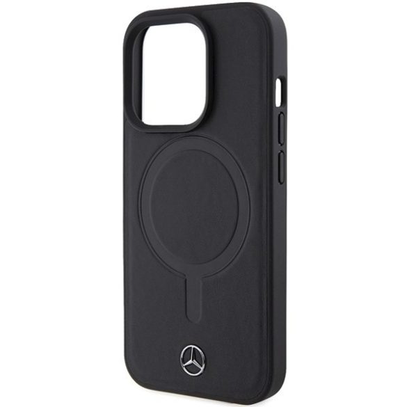 Mercedes MEHMP15X23RCMK iPhone 15 Pro Max 6.7" fekete keménytok Sima bőr MagSafe