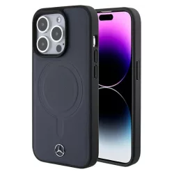   Mercedes MEHMP15L23RCMV iPhone 15 Pro 6.1" tengerészkék keménytok Sima bőr MagSafe