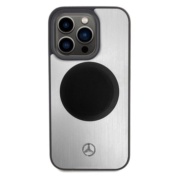 Mercedes MEHMP15X23ACMS iPhone 15 Pro Max 6.7" ezüst keménytok Bőr&Alu MagSafe iPhone 15 Pro Max 6.7" ezüst keménytok