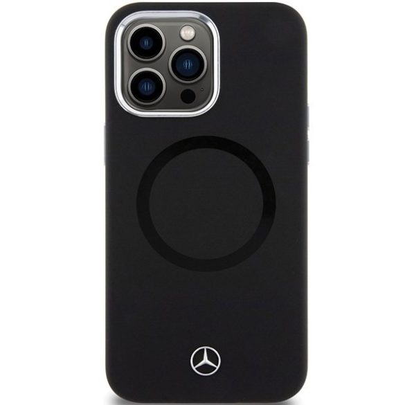 Mercedes MEHMP15L23SCMK iPhone 15 Pro 6.1" fekete keménytok szilikon Bicolor MagSafe