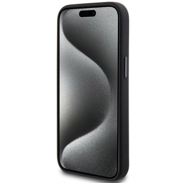 AMG AMHMP15S23SMRK iPhone 15 / 14 / 13 6.1" fekete keménytok szilikon szénszálas minta MagSafe 