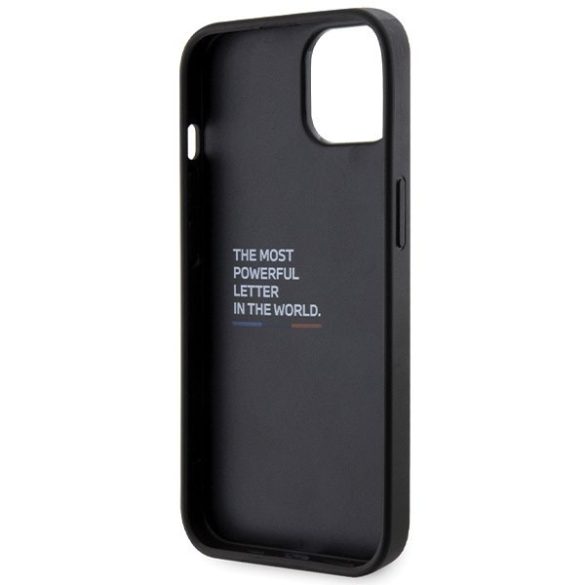 Etui BMW BMHCP15S22GSLK iPhone 15 / 14 / 13 6.1" fekete keménytok Grip Hot Stamp