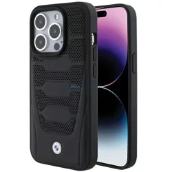   BMW BMHCP15X22RPSK iPhone 15 Pro Max 6.7" fekete bőrülés minta tok