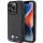 BMW BMHCP15L22PTDK iPhone 15 Pro 6.1" fekete bőr bélyegző Tricolor tok