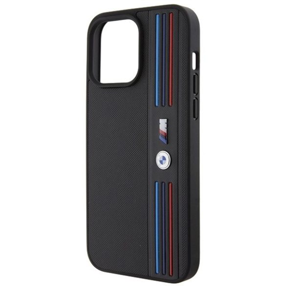 BMW BMHCP15L22PPMK iPhone 15 Pro 6.1" fekete Tricolor M kollekció tok