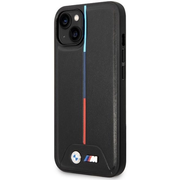 BMW BMHCP15S22PVTK iPhone 15 6.1" fekete keménytok M steppelt tricolor