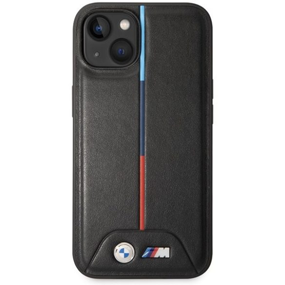 BMW BMHCP15S22PVTK iPhone 15 6.1" fekete keménytok M steppelt tricolor