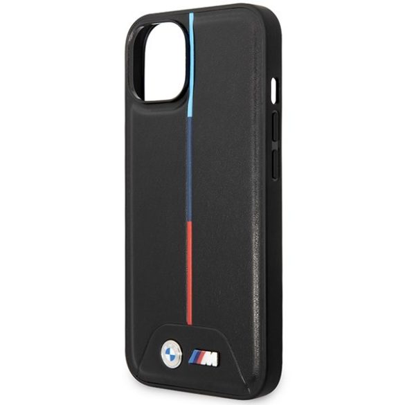 BMW BMHCP15S22PVTK iPhone 15 6.1" fekete keménytok M steppelt tricolor